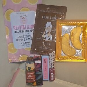 Skincare and Lip Care Set with Face Masks and Lip Balms